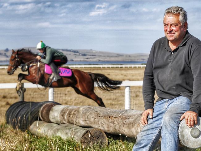 Eric Musgrove is the state's leading jumps trainer and trains his horses at his seaside property in Bass, Melbourne. 16th March 2016. Picture: Colleen Petch.