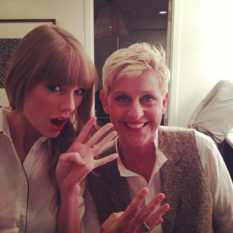 Ellen with Taylor Swift. Picture: Instagram