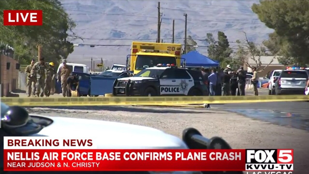 Las Vegas plane crash Chaos as military aircraft smashes into home