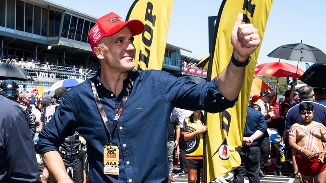 Premier Peter Malinauskas on the starting grid before race one of the Adelaide 500 on December 3. Picture: Daniel Kalisz / Getty Images