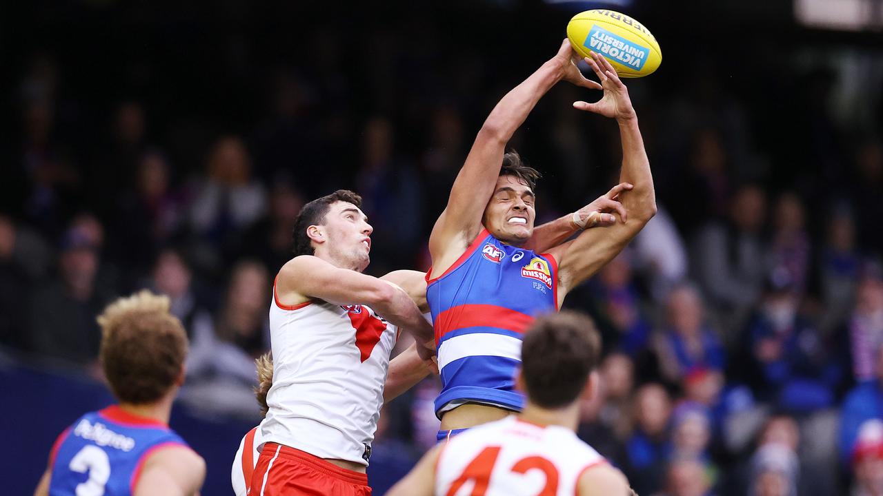 Last year’s No.1 draft pick Jamarra Ugle-Hagan made his AFL debut in Round 17. Picture: Michael Klein