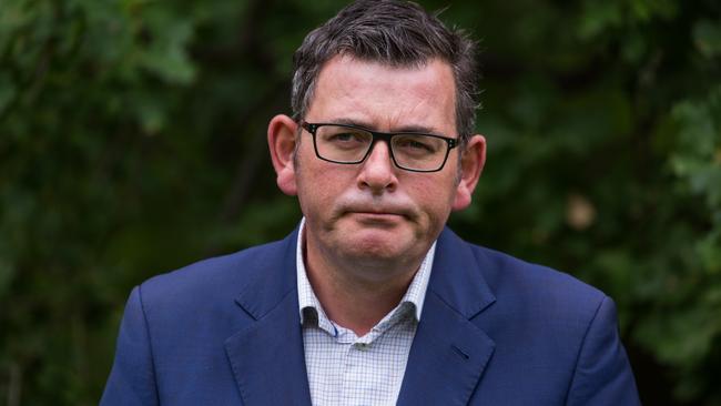 Victorian Premier Daniel Andrews, back to his pugnacious, unreasonable self,. Picture: NCA NewsWire / Paul Jeffers