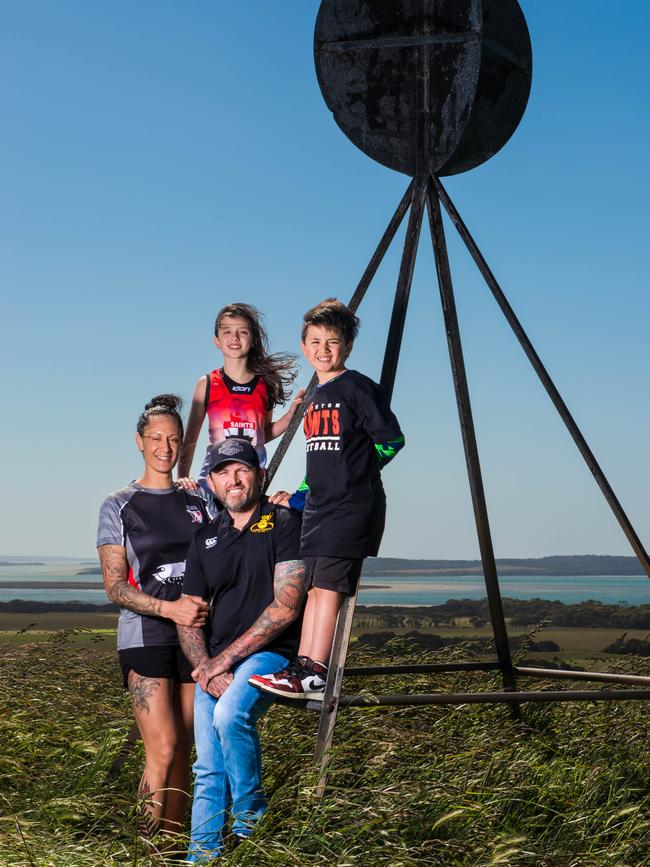 Joann and Craig Morgan-French, of Montagu, with their children Nayvea and Styles. Picture: Phillip Biggs