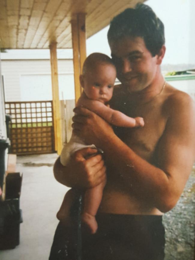 Gary Walker with daughter Zoey as a baby.