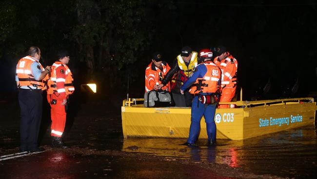 Hundreds of people were evacuated from Lansvale overnight due to rising floodwaters. Picture: Bill Hearne