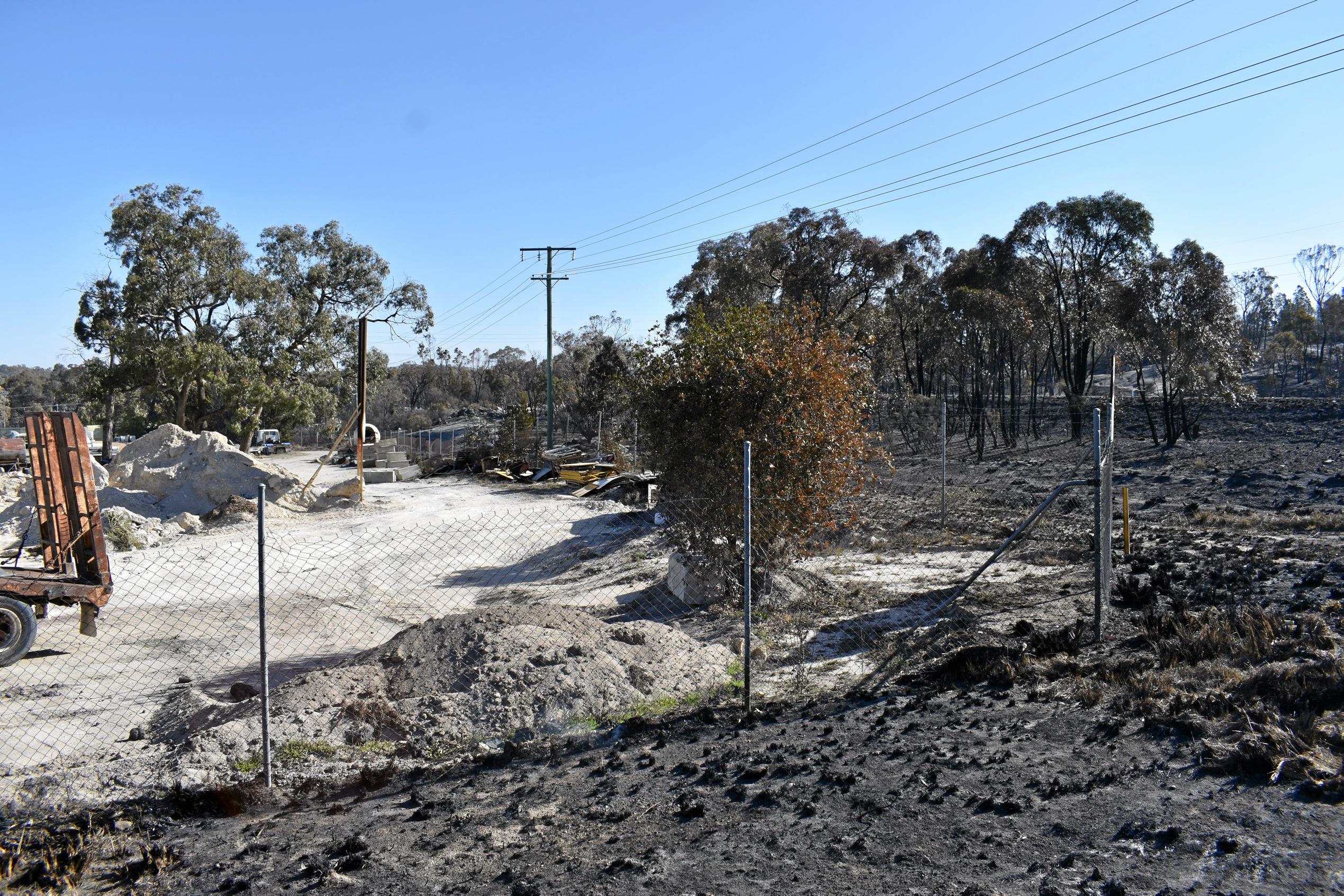 The Walls Concrete yards barely escaped. Picture: Matthew Purcell