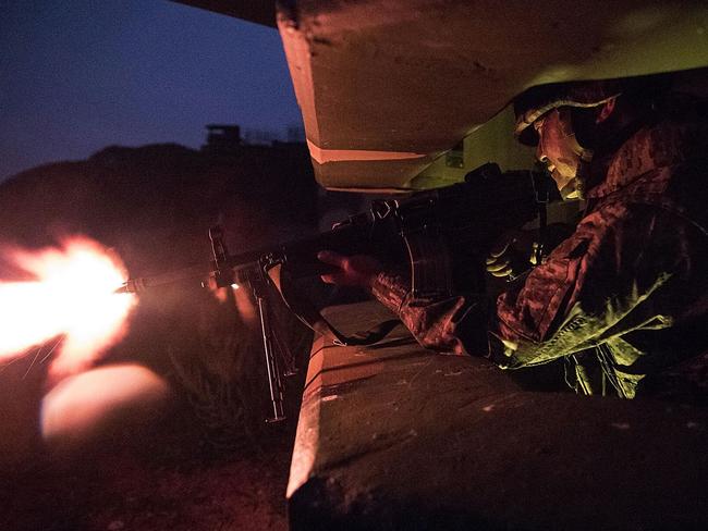 South Korea’s military exercises didn’t go unnoticed by the North this month. Picture: South Korean Defence Ministry/Getty Images