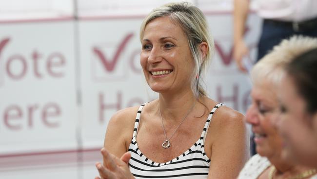 The ballot draw for the Gold Coast City Council elections held at the ECQ office at Palm Beach. Mona Hecke happy about her 2nd on the Ballot paper for Division 10. Picture Glenn Hampson