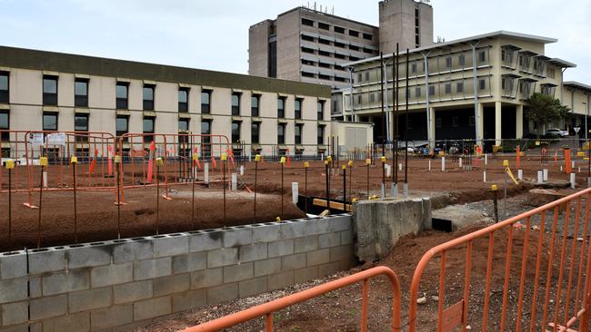 Construction on the upgraded Mental Health Inpatient Unit at Royal Darwin Hospital. Picture: Sierra Haigh