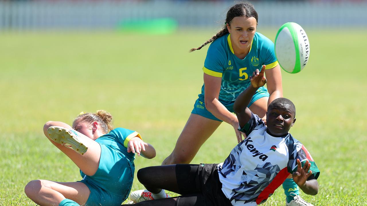 Ava Wereta hassling a rival at the 2023 Youth Commonwealth Games. Picture: Getty Images for Commonwealth Sport