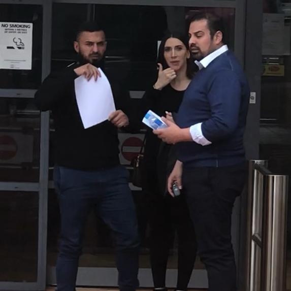 Mohamad Alameddine and Hilal Merhi outside Campbelltown Courthouse.