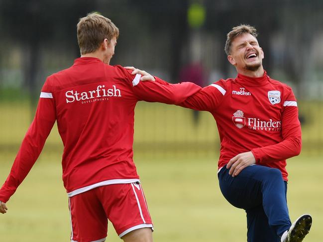 Jakobsen’s contract with Adelaide United is due to expire at the end of the season. Picture: David Mariuz/AAP