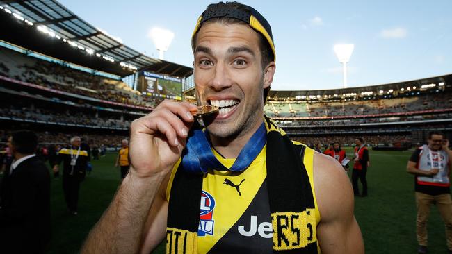 Alex Rance won’t be too bothered about the Brownlow count. He’s got a premiership medallion. Picture: Getty Images