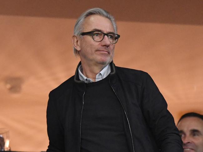 Socceroos coach Bert van Marwijk watches the A-League match between Sydney FC and Wellington Phoenix last week. Picture: AAP