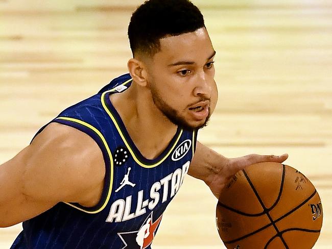 CHICAGO, ILLINOIS - FEBRUARY 16: Ben Simmons #2 of Team LeBron dribbles the ball in the second quarter against Team Giannis during the 69th NBA All-Star Game at the United Center on February 16, 2020 in Chicago, Illinois. NOTE TO USER: User expressly acknowledges and agrees that, by downloading and or using this photograph, User is consenting to the terms and conditions of the Getty Images License Agreement. (Photo by Stacy Revere/Getty Images)