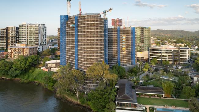 Monarch Residences: a development with two 15-storey buildings, that will seat 224 apartments by Brisbane River.