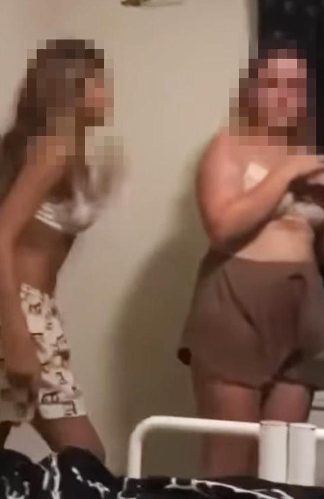 The three girls, who cannot be identified for legal reasons, were charged in March after they allegedly invited a 13-year-old girl (pictured right) to a Tewantin home and allegedly prevented from leaving, allegedly filmed her while being assaulted, allegedly taunted and cut with a knife over the period of several hours.