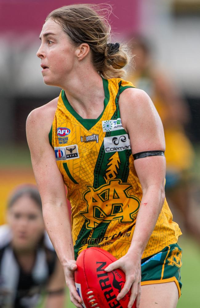 Jo Miller as St Mary's take on the Palmerston Magpies women in Round 8 of the 2023-24 NTFL season. Picture: Pema Tamang Pakhrin