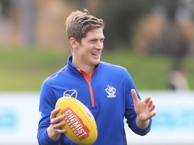 Nick Dal Santo during North Melbourne Kangaroos training at Arden St on Friday, August 26, 2016, in North Melbourne, Victoria, Australia. Picture: Hamish Blair