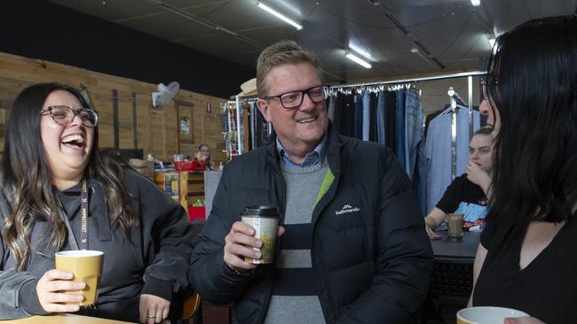 Youth Worker Sara Carbone, CEO Geoff Payne and Volunteer Ash Childs. Picture: Brett Hartwig