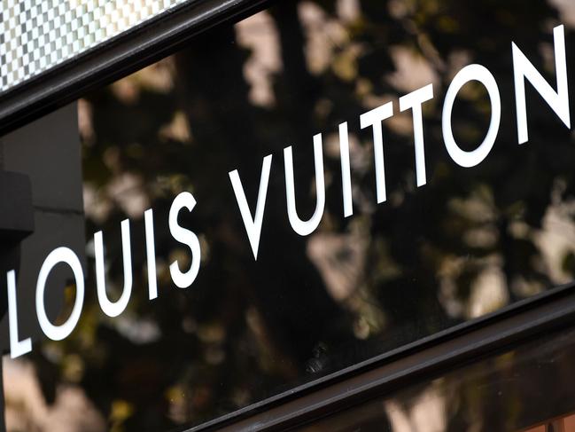 This picture shows the logo of a French brand shop "Louis Vuitton" at Nisantasi district in Istanbul, on October 26, 2020. - Turkish President joined calls for a boycott of French goods, on October 26, 2020, ramping up a standoff between France and Muslim countries over Islam and freedom of speech. (Photo by Ozan KOSE / AFP)