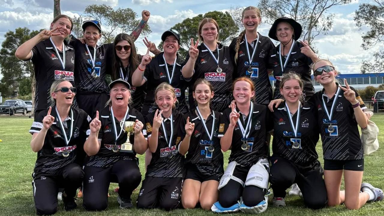 North Geelong with its 2024/25 E-grade North women's premiership. Picture: North Geelong CC