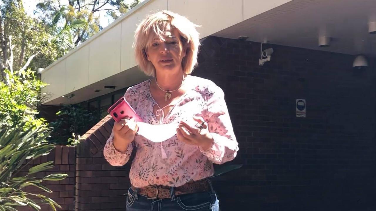 Alison Louise Jeeves outside court after being sentenced for seven offences including common assault and wilful damage. Picture: Laura Pettigrew.