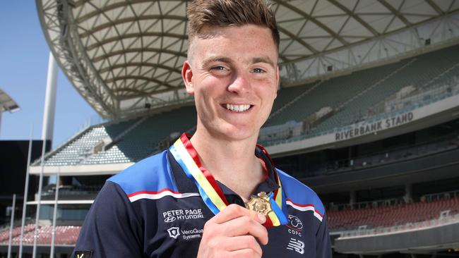 2023 Magarey Medal winner Harry Grant at Adelaide Oval. 12 September 2023. Picture Dean Martin