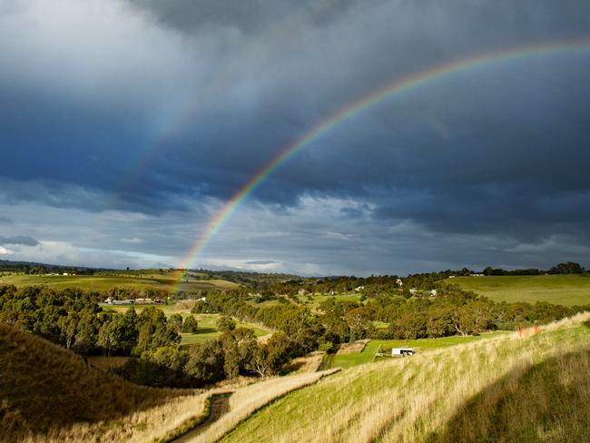 NEWS: Weather landscapes. Rain and rainbowsPICTURED: Weather landscapes at Darraweit Guim.PICTURE: ZOE PHILLIPS