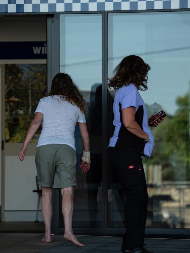 Robyn Coble pictured leaving Windsor Police Station following her husband’s death Picture: Monique Harmer.