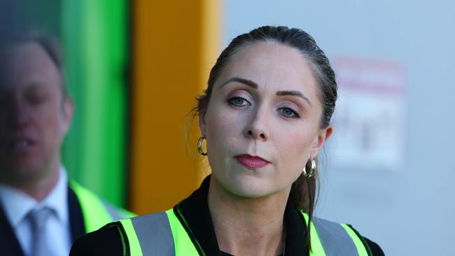 Queensland Minister for Housing Meaghan Scanlon during a press conference in Brisbane. Picture: NewsWire/Tertius Pickard