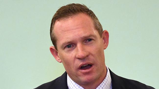 Queensland Housing Minister Mick de Brenni is seen during Question Time at Parliament House in Brisbane, Wednesday, May 2, 2018. (AAP Image/Dan Peled) NO ARCHIVING