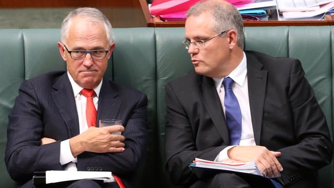 Then communications minister Turnbull with immigration minister Scott Morrison in 2014.