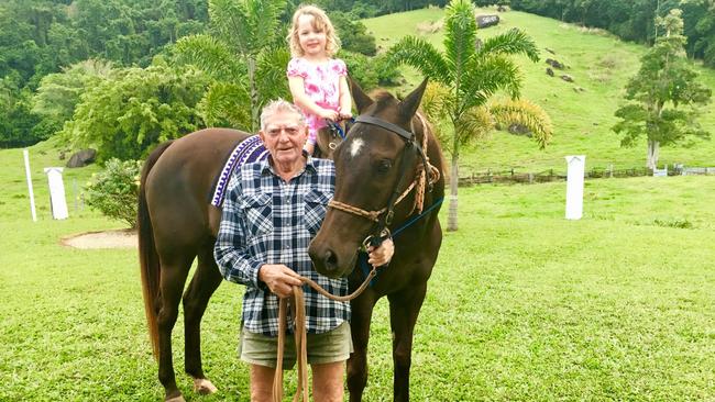 Tom Giudice with his great-granddaughter Meila. Picture: Supplied