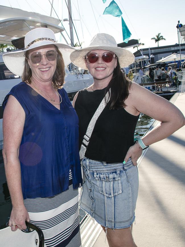 Gabrielle Munro and Kristina McHarry at the Sanctuary Cove Boat Show. Picture: Glenn Campbell