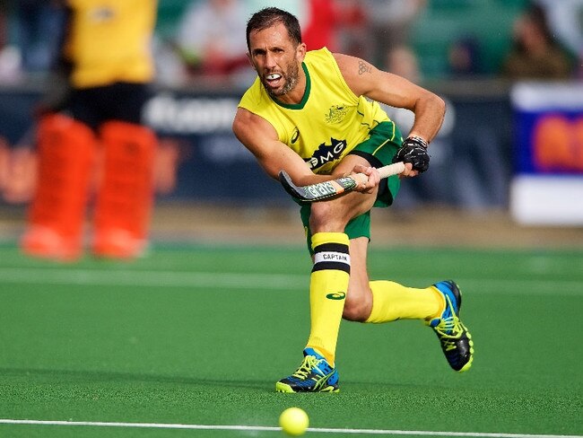 Mark Knowles in action for the Kookaburras.