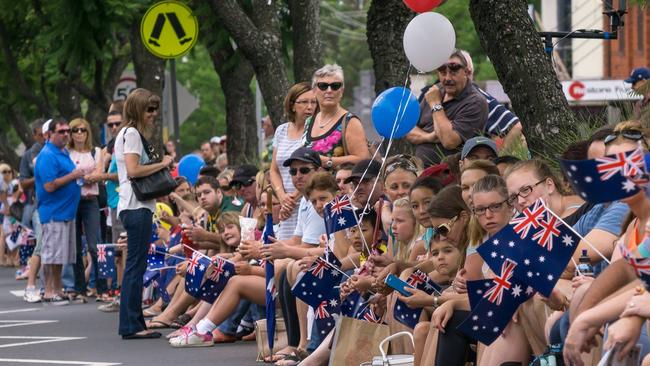 Crowds line the street for the annual Camden street parade.