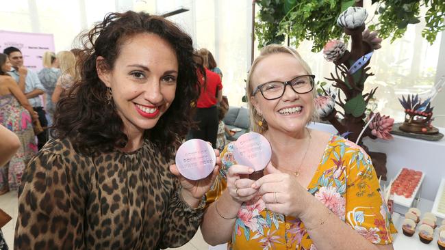 Last year’s overall Women of The Year winner Louise Bezzina and people’s choice winner Katrina Springer. Pic Mike Batterham