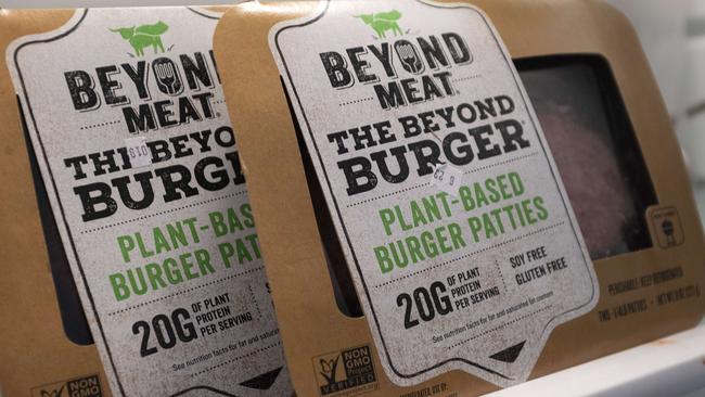 Since going public in early May, Beyond Meat's stock has soared more than 450 per cent and its market value is over $8 billion, for its vegan versions of burgers and sausages. Photo Illustration by Drew Angerer/Getty Images.