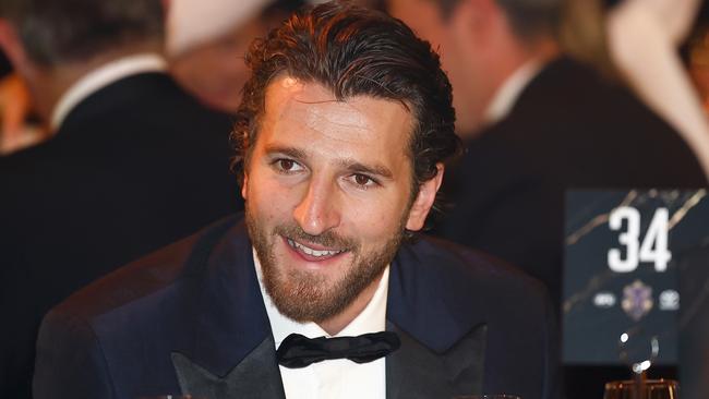 MELBOURNE, AUSTRALIA - SEPTEMBER 23: Marcus Bontempelli of the Bulldogs is seen during the 2024 Brownlow Medal at Crown Palladium on September 23, 2024 in Melbourne, Australia. (Photo by Michael Willson/AFL Photos via Getty Images)