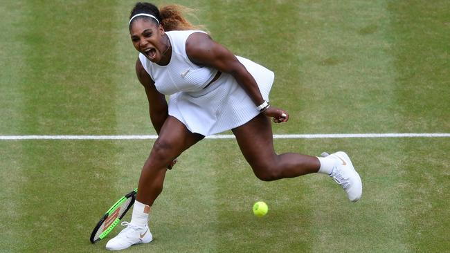 Serena Williams never got going against Simona Halep. Picture: AFP Photo