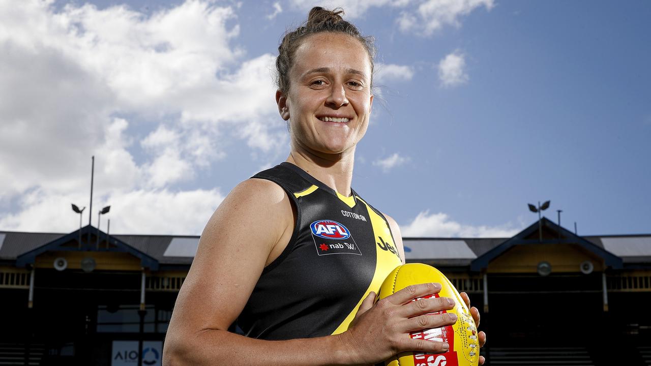 Key defender Harriet Cordner will play at her third AFLW club when she steps out for the Blues in 2023. Picture: Dylan Burns/AFL Photos