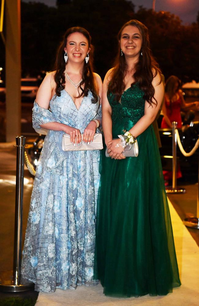 Chloe Auld and Chloe Crocker at year 12 formal, Nambour Christian College. Picture: Patrick Woods.