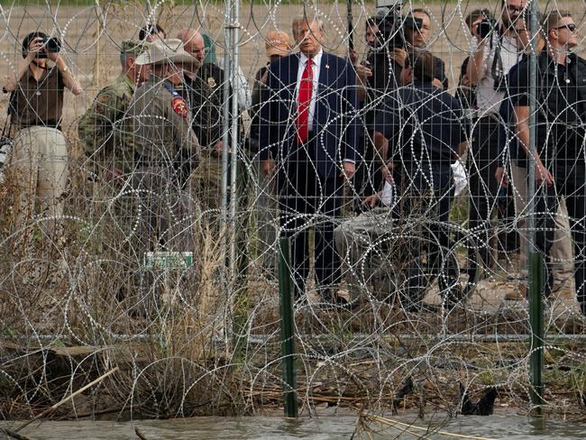 Donald Trump visits the US-Mexico border in Eagle Pass. Picture: Go Nakamura (Reuters)