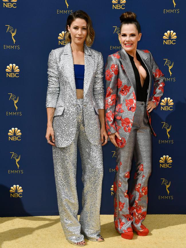 Amanda Crew and Suzanne Cryer from Silicon Valley. Picture: Getty Images