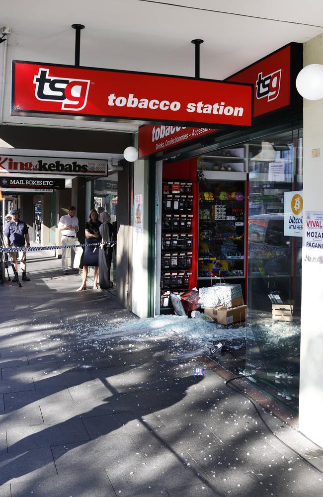 The ram raid occurred about 4am on Tuesday. Picture: Richard Dobson