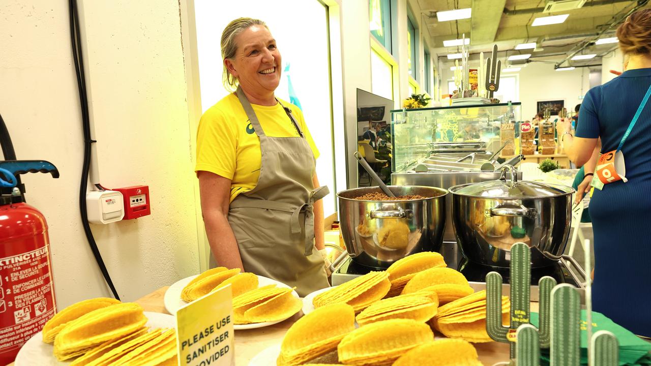 It’s Taco Tuesday at the Olympic Village. Picture: Adam Head