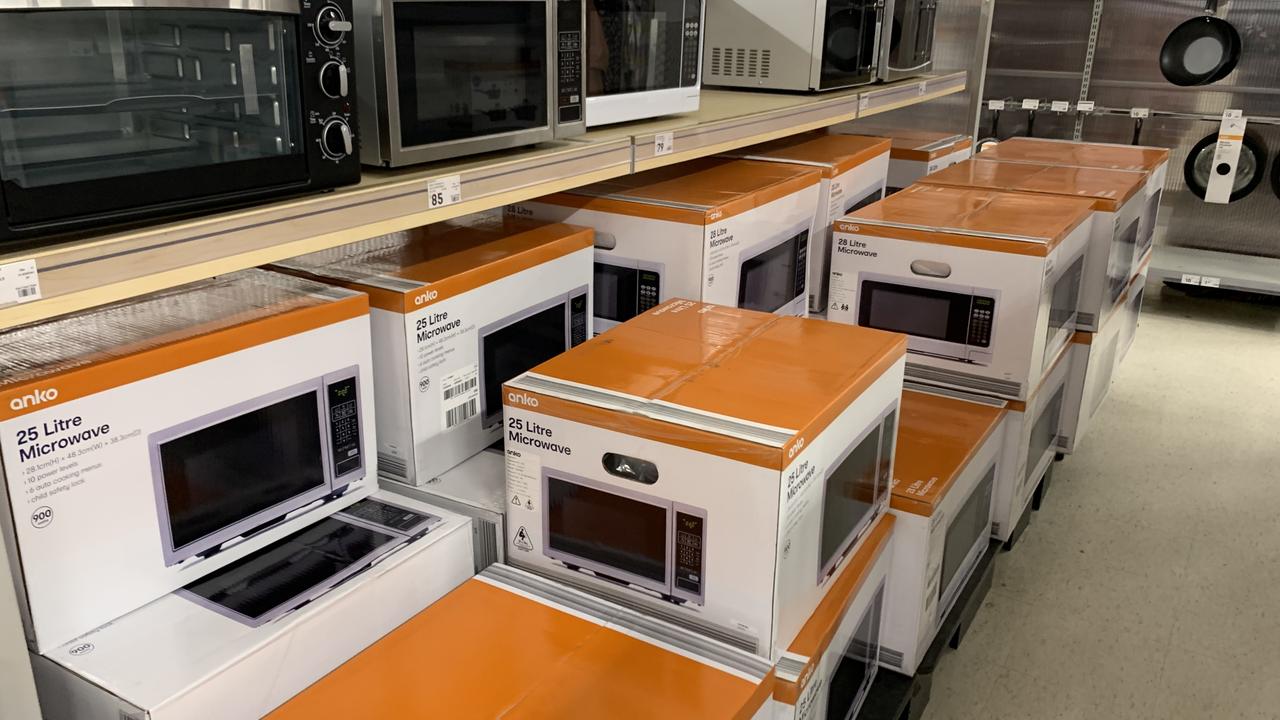 Microwaves are back in vogue at Kmart. Picture: Benedict Brook