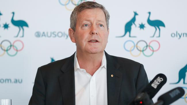 AOC Chief Executive Matt Carroll speaks to the media last week.(Photo by Brendon Thorne/Getty Images)