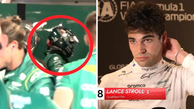 Lance Stroll was seen pushing his personal trainer. Photo: Kayo.